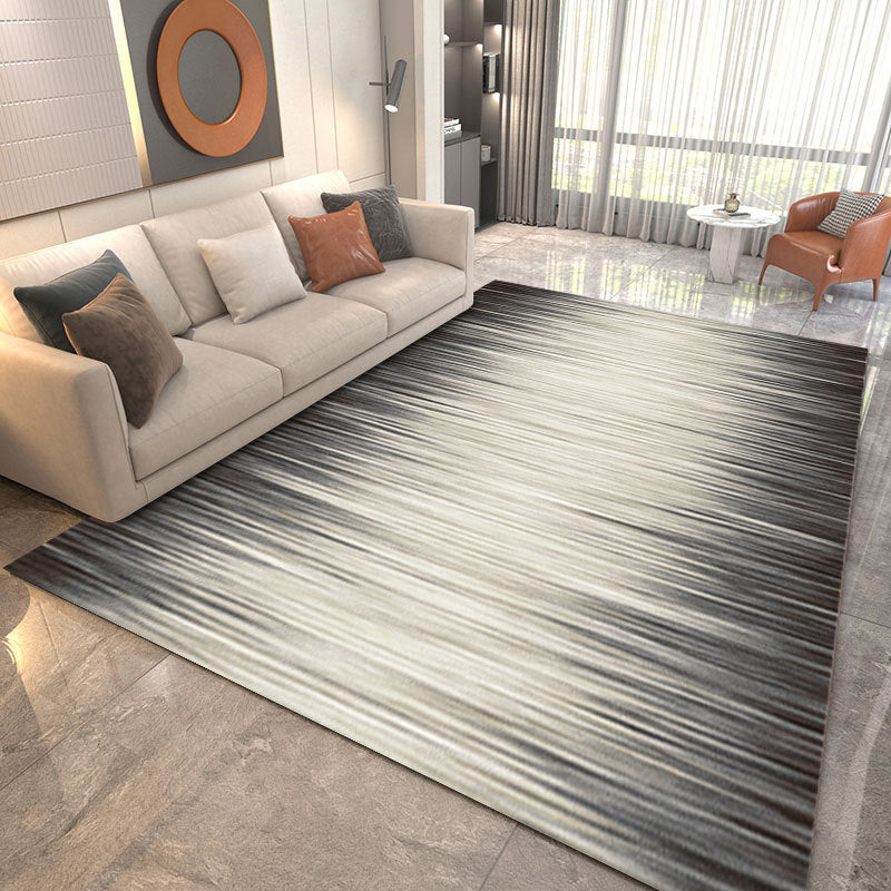 Metal Lines Carpet Polyester Modern Carpet Non-Slip Backing Carpet for Living Room