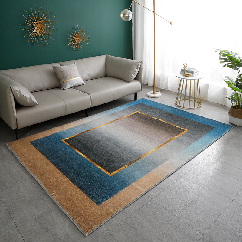 Alfombra de alfombra de alfombra de metal moderna alfombra poliéster para la decoración del hogar para la decoración del hogar