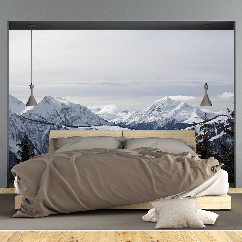 Horizontal Photography Mountain Landscapes Mural Eco-friendly Wallpaper for Wall Decor