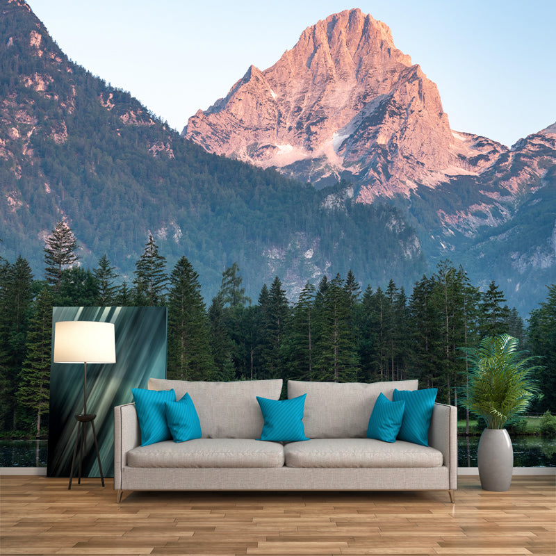 Horizontal Photography Forest Landscapes Mural Eco-friendly Wallpaper for Bedroom