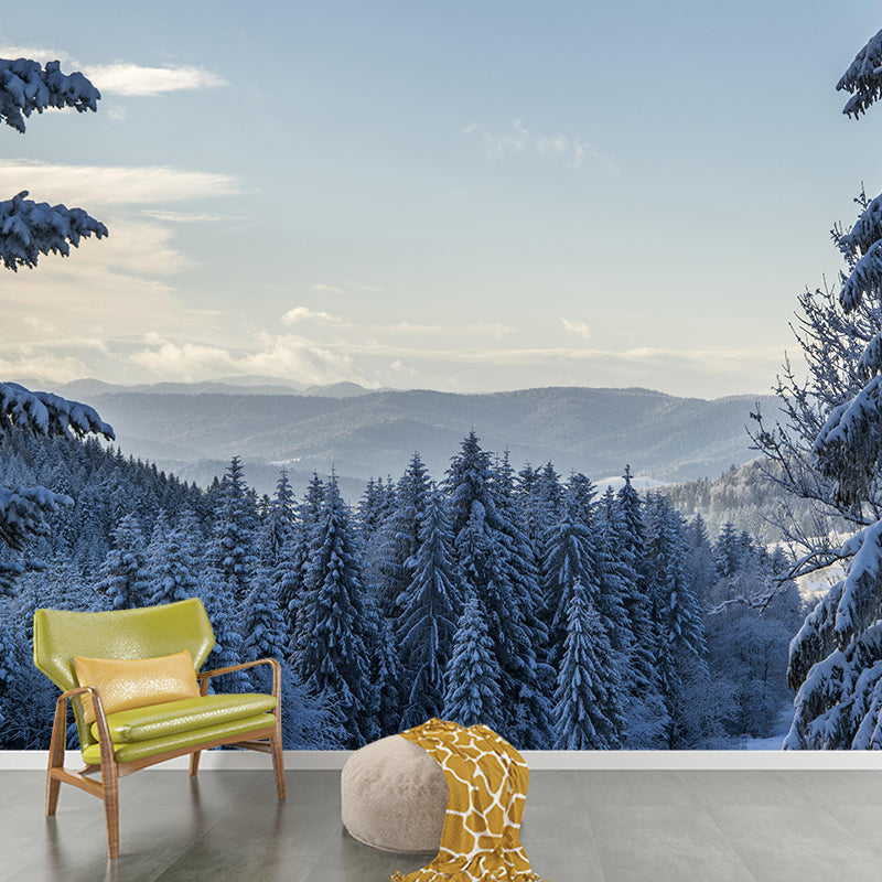 Horizontal Photography Forest Landscapes Mural Eco-friendly Wallpaper for Bedroom