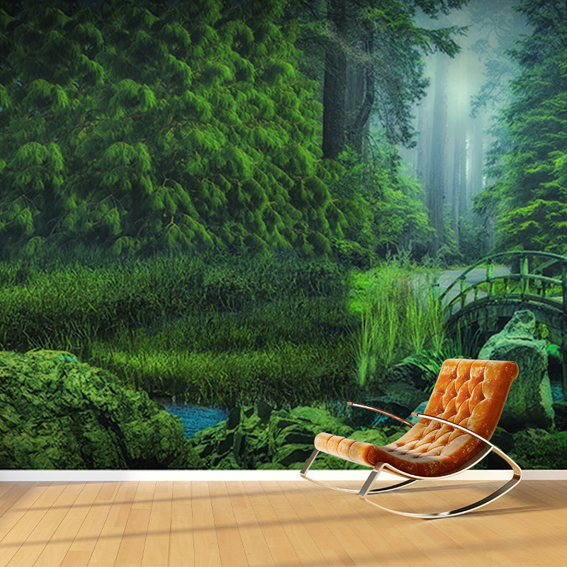 Eco-friendly Wall Mural Wallpaper Forest Sitting Room Wall Mural