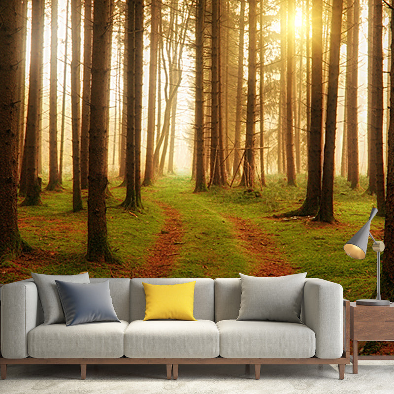 Eco-friendly Wall Mural Wallpaper Forest Sitting Room Wall Mural