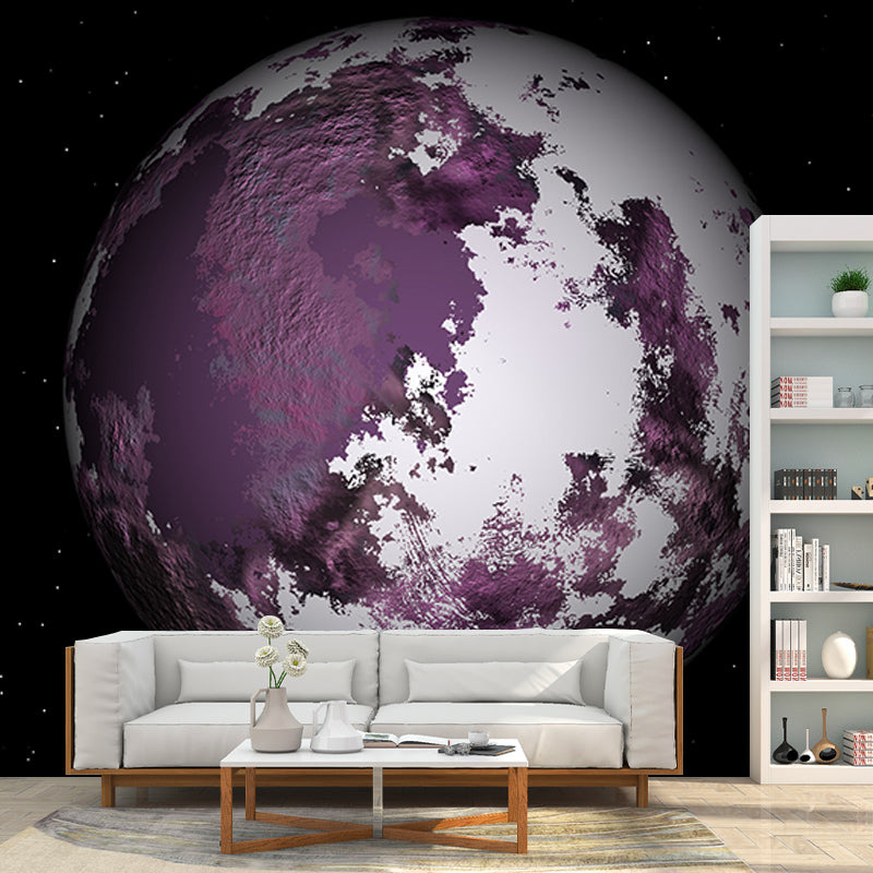 Modern Style Mural Wallpaper Universe Environment Friendly Bedroom Wall Mural