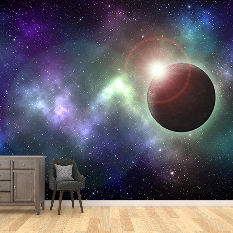 Environment Friendly Wall Mural Wallpaper Planets Sitting Room Wall Mural