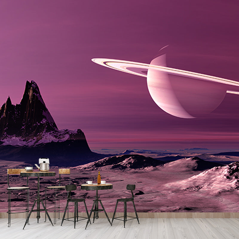 Dark Color Wall Mural Wallpaper Universe Sitting Room Wall Mural