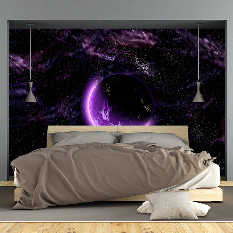 Galaxy Mildew Resistant Mural Wallpaper Sleeping Room Wall Mural
