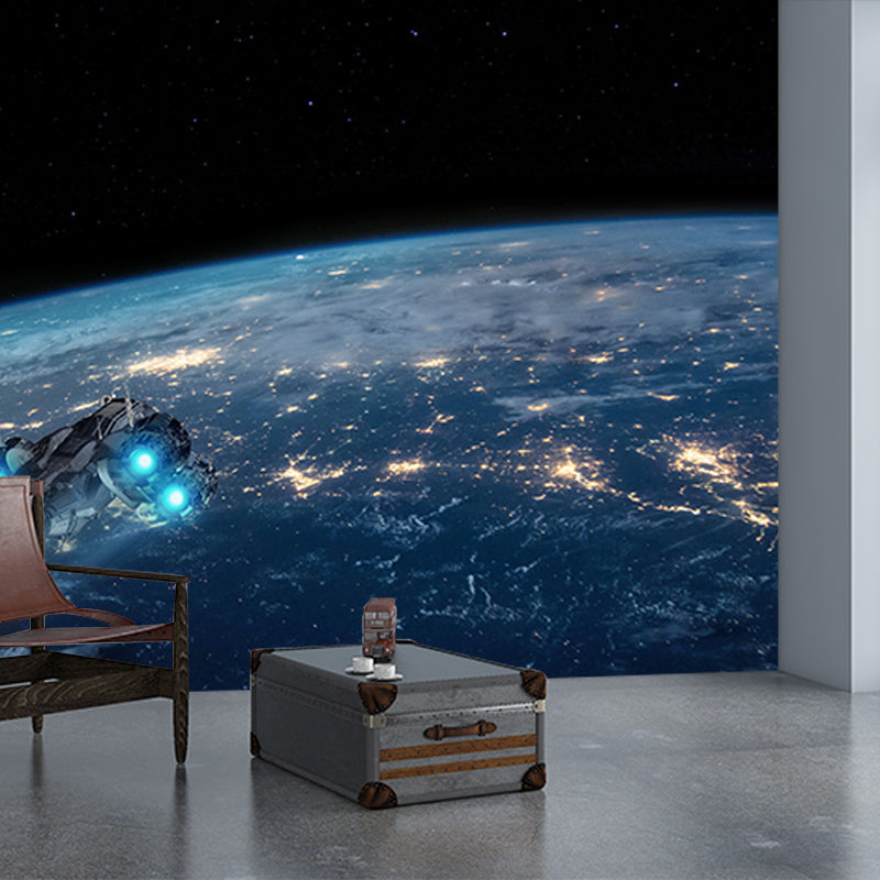 Mural Photography Stain Resistant Wallpaper Planets Living Room Wall Mural