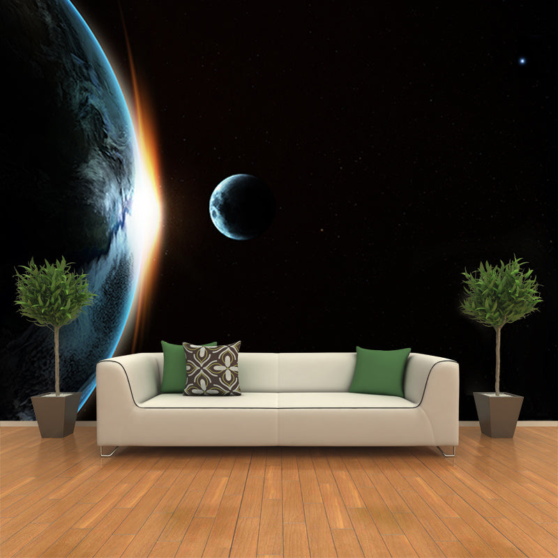 Mural Photography Stain Resistant Wallpaper Planets Living Room Wall Mural