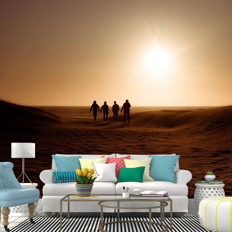 Vivid Mildew Resistant Wall Huge Desert Wallpaper Sitting Room Wall Mural
