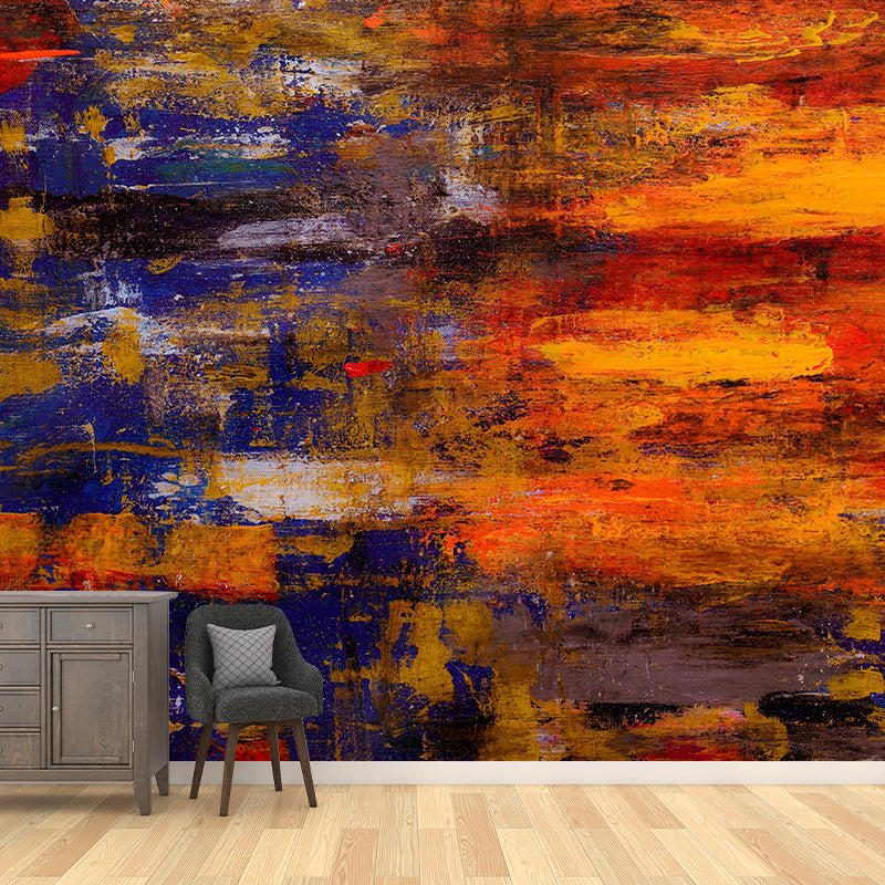Oil Painting Mildew Resistant Wall Abstract Pattern Wallpaper Sitting Room Wall Mural