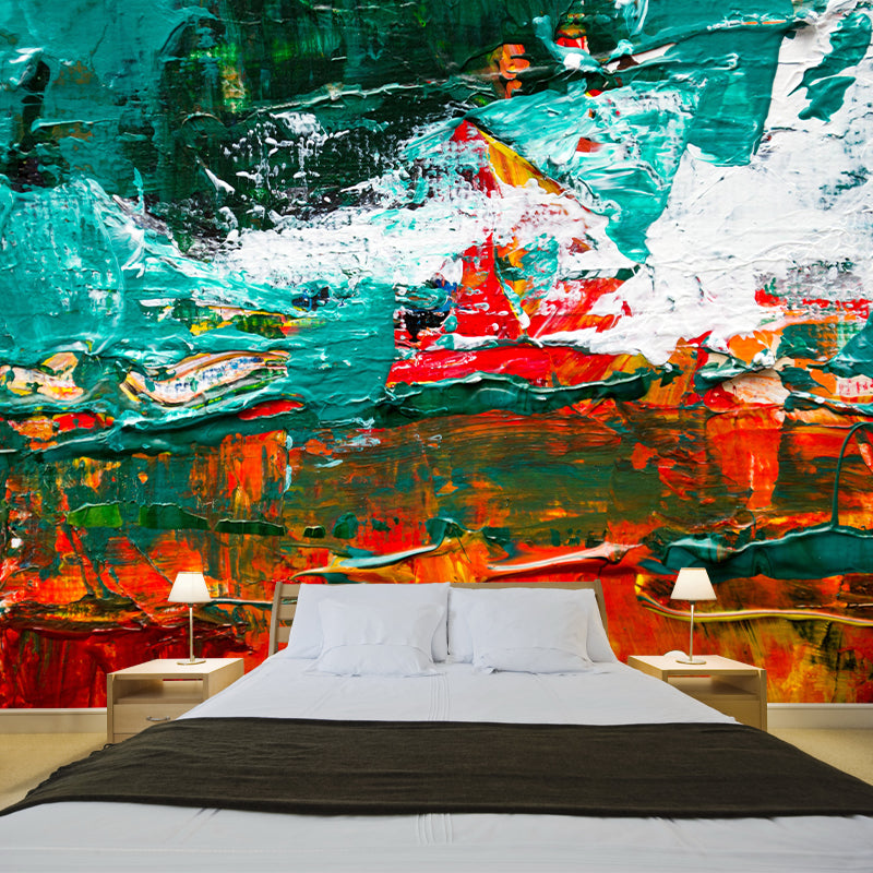 Oil Painting Mildew Resistant Wall Abstract Pattern Wallpaper Sitting Room Wall Mural