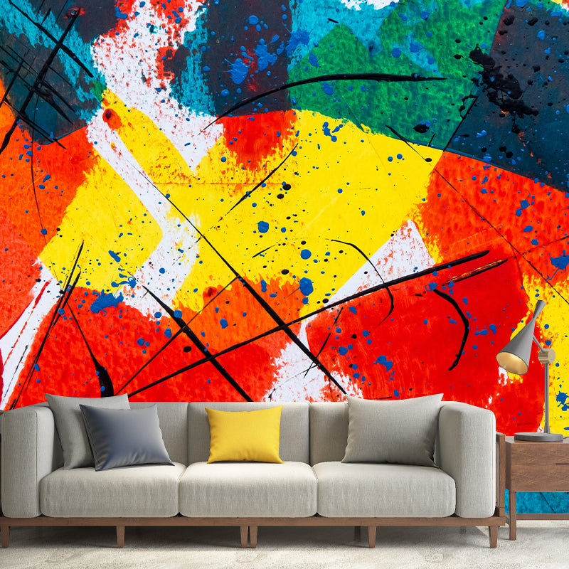 Abstract Print Mural Mildew Resistant Wall Wallpaper Bedroom Wall Mural