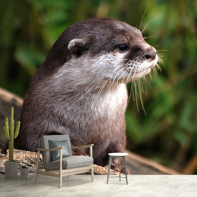 Rat Print Mildew Resistant Wall Mural Wild Animal Wallpaper Indoor Wall Mural