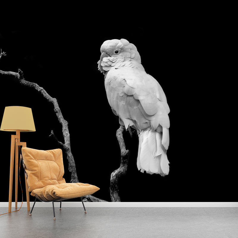 Parrot Print Mildew Resistant Wall Mural Wild Animal Wallpaper Sleeping Room Wall Mural