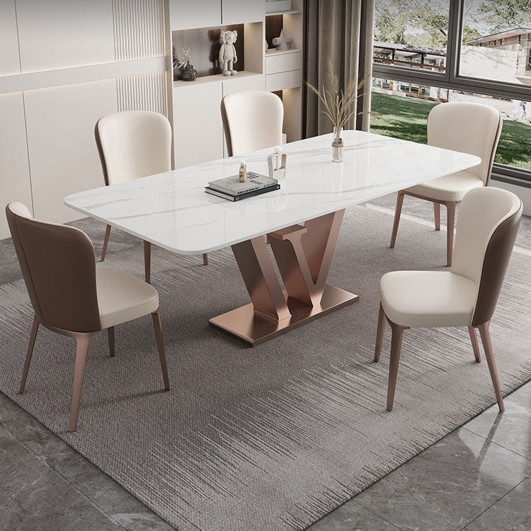 Stone Nordic 1/2/5/6 Pieces Dining Set with Leather Chairs Dining Furniture
