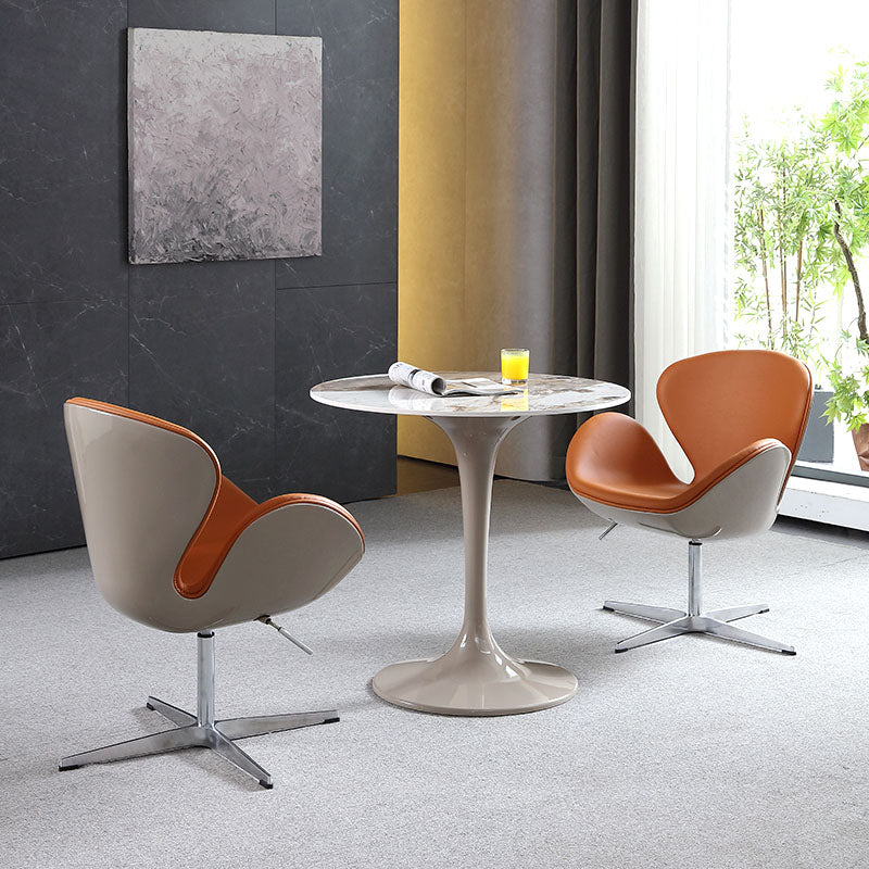 Modern 1/2/3/4 Pieces Dining Set Round White Dining Table Set for Home Use