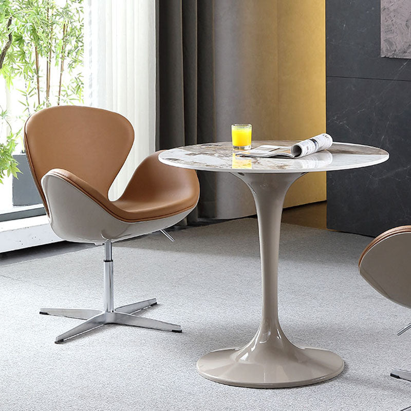 Modern 1/2/3/4 Pieces Dining Set Round White Dining Table Set for Home Use