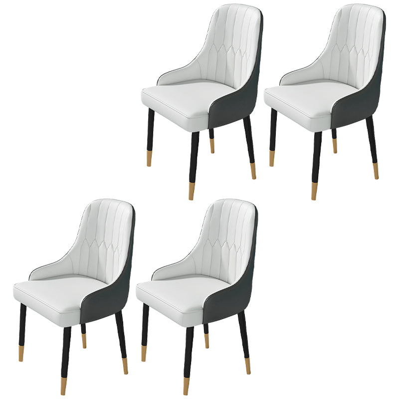 1/4/5/7 Pcs Metal Glam Dining Room Set with Round Table and Chairs Dining Set