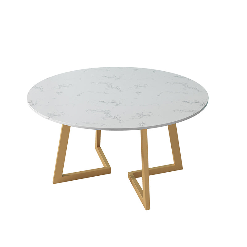 1/4/5/7 Pcs Metal Glam Dining Room Set with Round Table and Chairs Dining Set