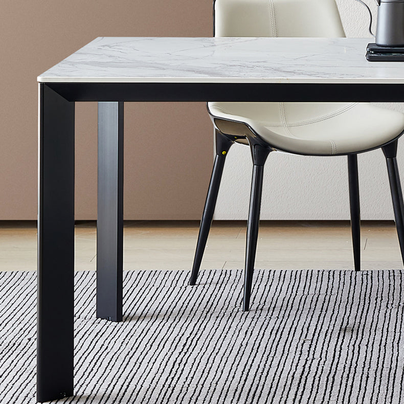 1/3/4/5/7 Pcs Metal Modern Dining Room Set with Rectangle Table and Chairs Dining Set