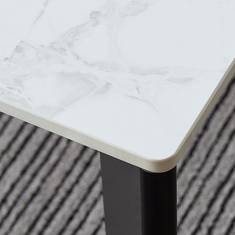 1/3/4/5/7 PCs Metal Modern Dining Safies con tavolo da rettangolo e sedie da pranzo