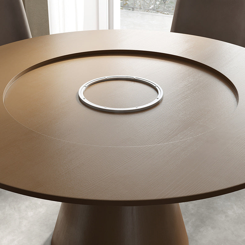 1/4/5/6/7 Pcs Ash Wood Dining Room Set with Round Table Modern Dining Set