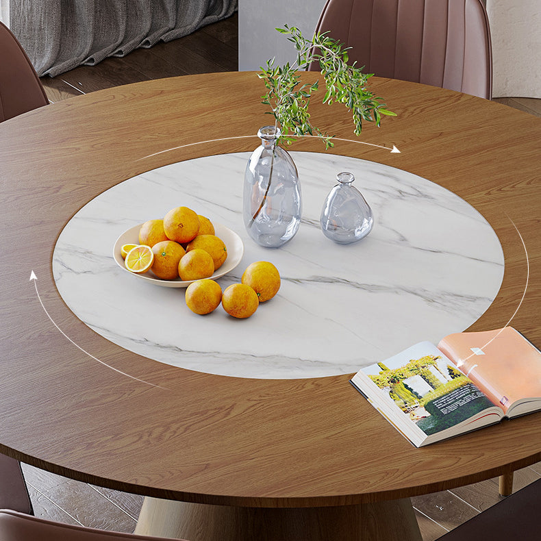 1/4/5/6/7 Pcs Ash Wood Dining Room Set with Round Table Modern Dining Set