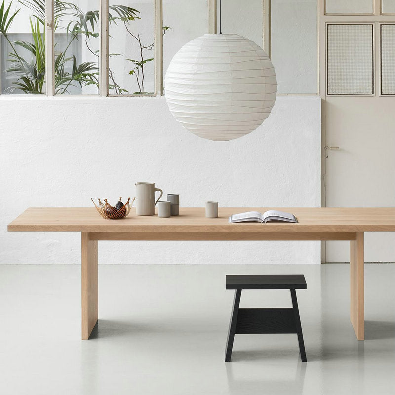 Solid Wood Brown Dining Table Simplicity Double Pedestal Table for Dining Room
