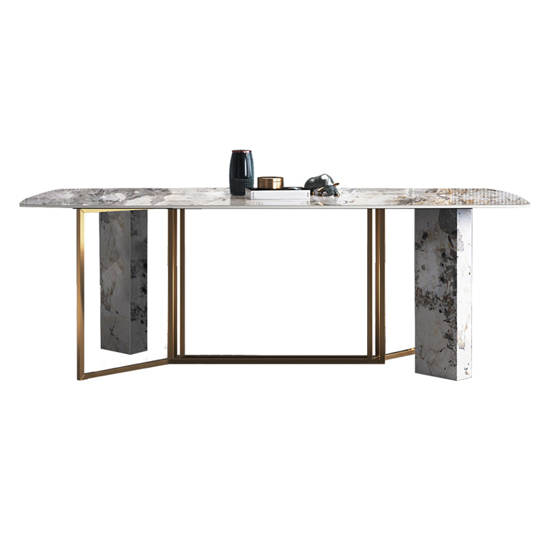 Rectangle Dining Site Table Traditional Luxury Stainless Steel Dinette Table
