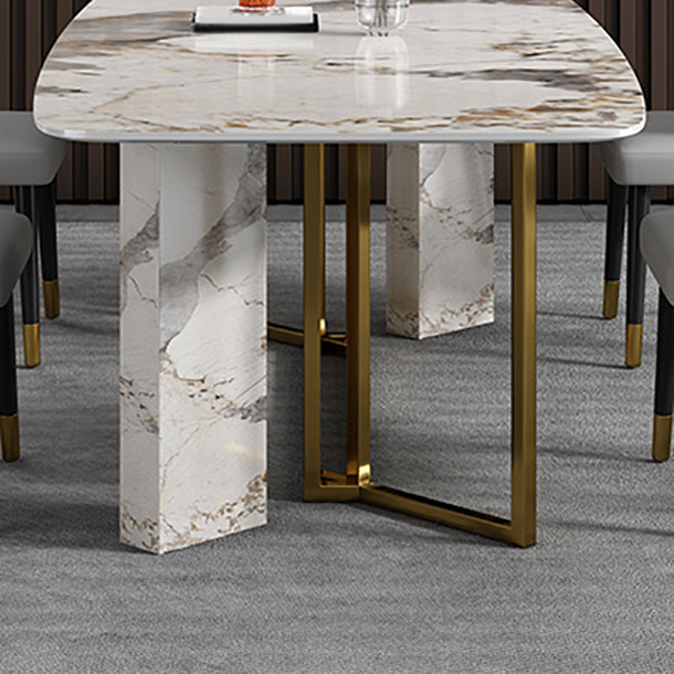 Rectangle Dining Site Table Traditional Luxury Stainless Steel Dinette Table