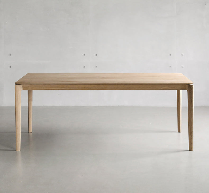 Rectangle Kitchen Dining Table Pine Solid Wood Table Modern with 4 Legs