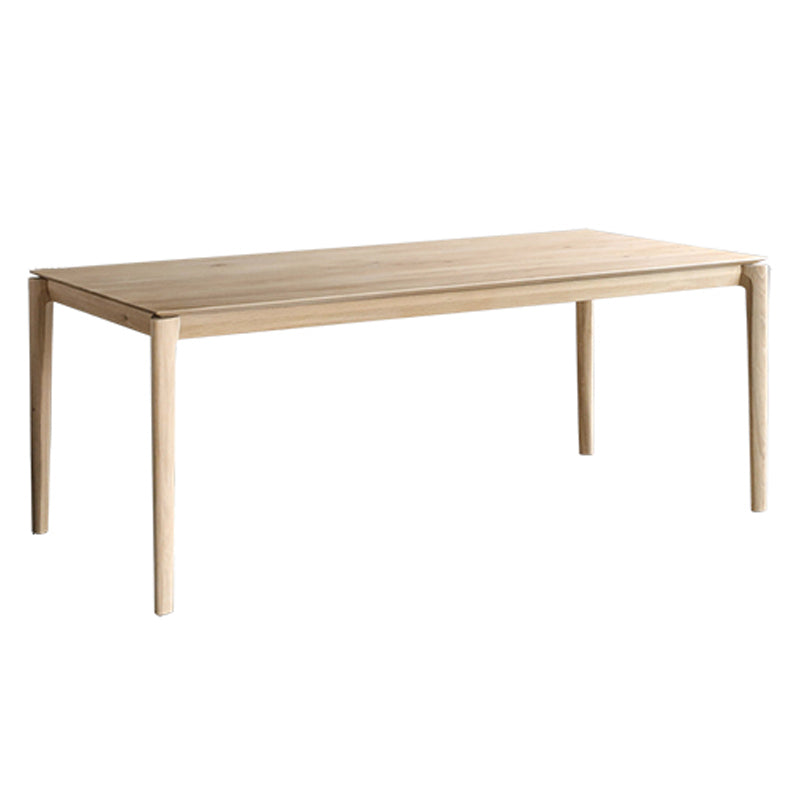 Rectangle Kitchen Dining Table Pine Solid Wood Table Modern with 4 Legs