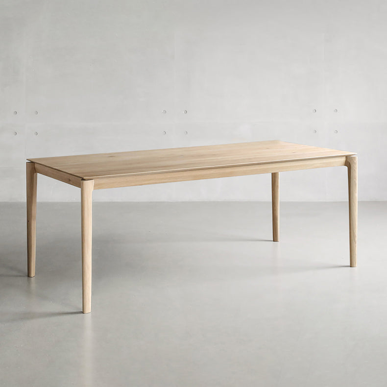 Rectangle Kitchen Dining Table Pine Solid Wood Table Modern with 4 Legs