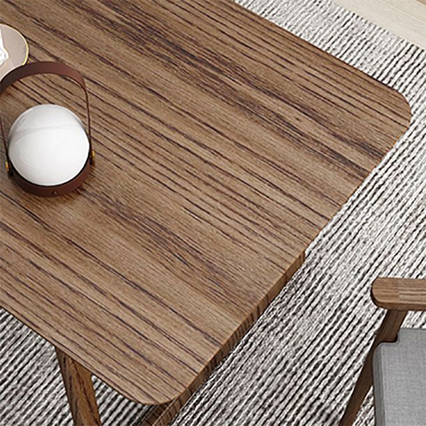 Rectangle Industrial Dining Table Solid Wood Fixed Table for Kitchen