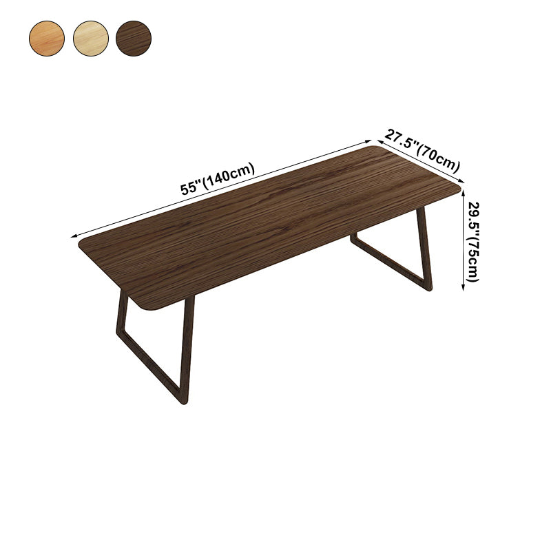 Rectangle Industrial Dining Table Solid Wood Fixed Table for Kitchen