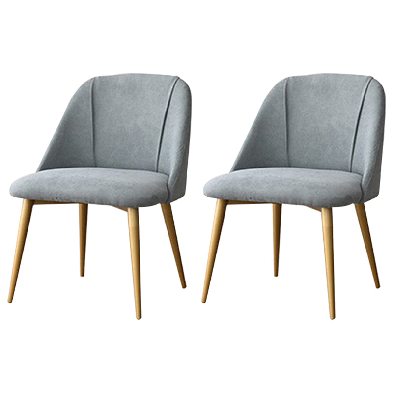 Sillas de comedor sin brazos contemporáneas de metal Silla mate Parsons de tela para Brasserie