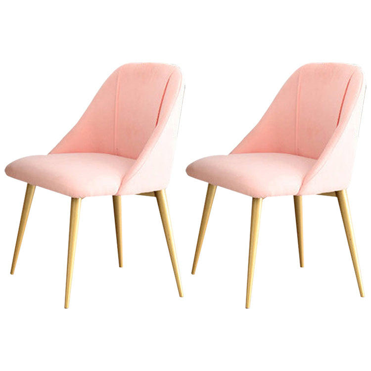 Sillas de comedor sin brazos contemporáneas de metal Silla mate Parsons de tela para Brasserie