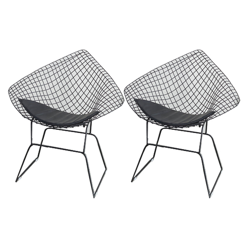 Noordse stijl eetkamerstoel zonder armloze stoelen voor keuken met metalen benen
