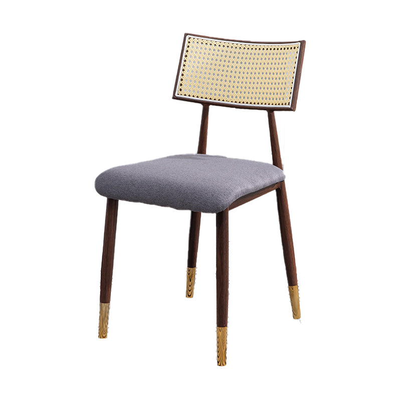 Nordic Style Dining Chairs Open Back Armless Chair for Kitchen with Metal Legs