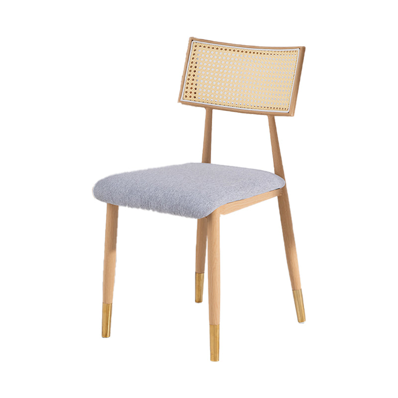 Nordic Style Dining Chairs Open Back Armless Chair for Kitchen with Metal Legs