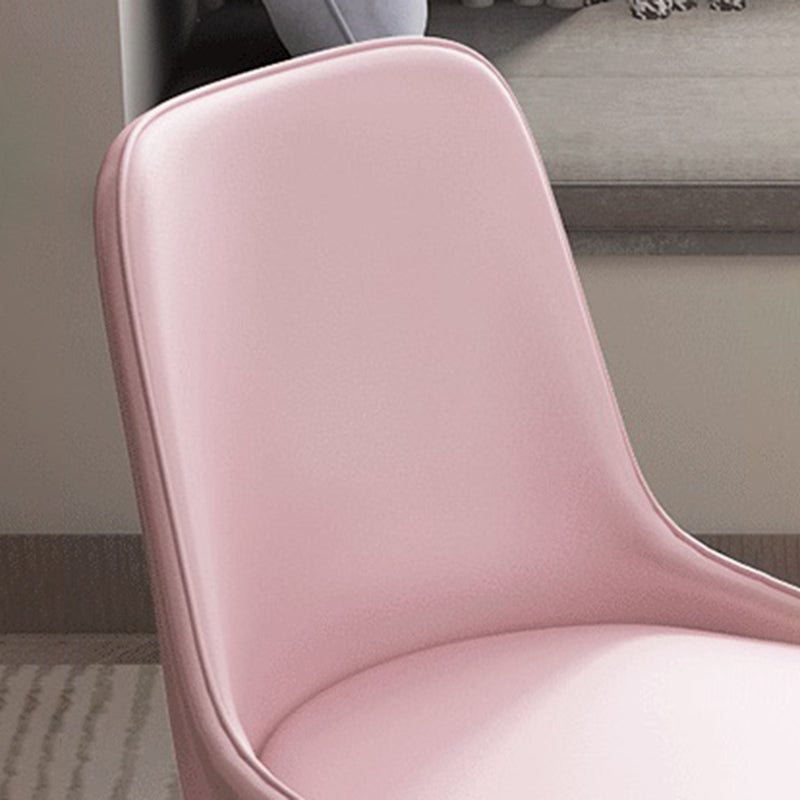 Kitchen Glam Style Dining Chairs Armless Chair with Metal Legs