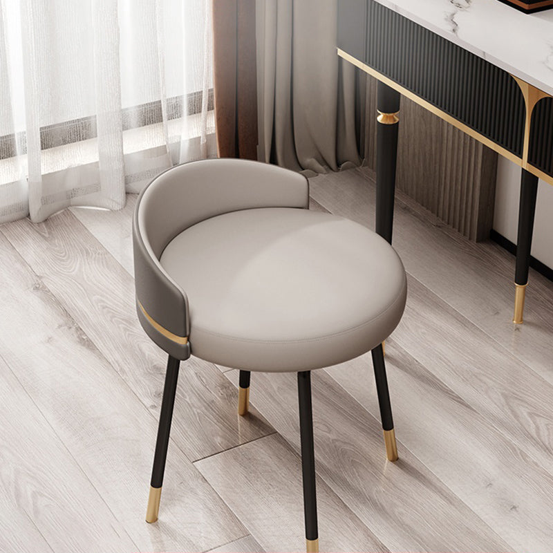 Eigentijdse stijl eetstoelen armloze stoel voor keuken met metalen benen