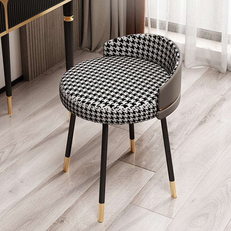 Eigentijdse stijl eetstoelen armloze stoel voor keuken met metalen benen