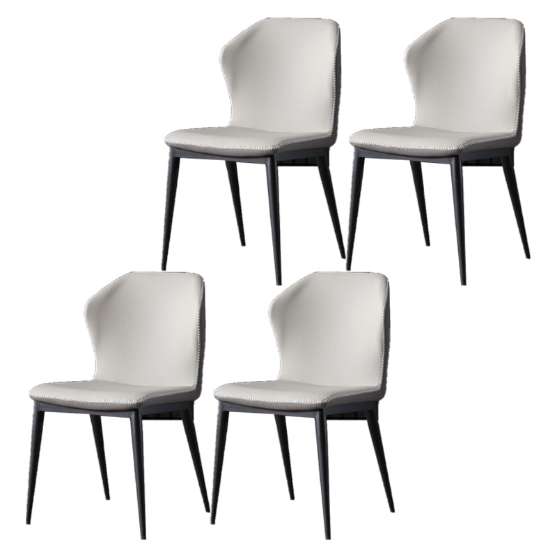 Sillas de comedor sin brazos industriales de cuero PU para cocina