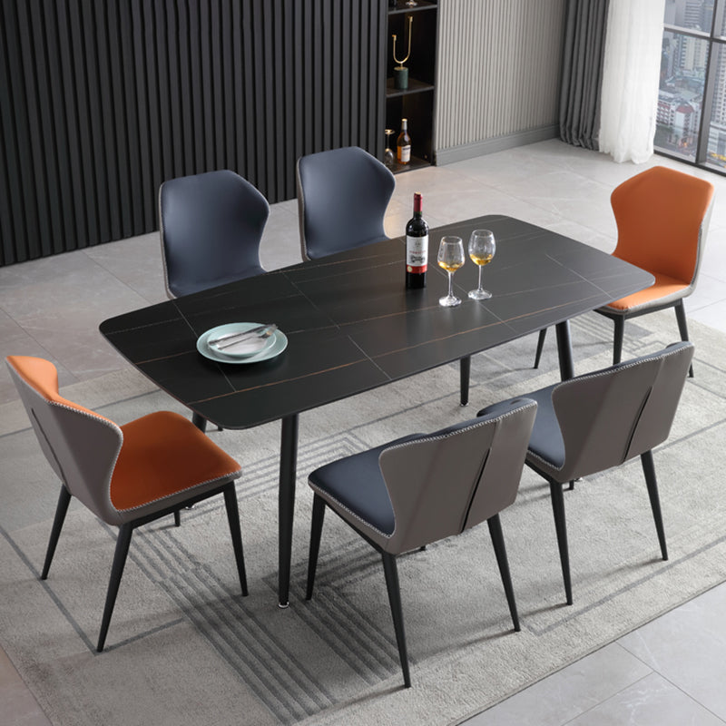Sillas de comedor sin brazos industriales de cuero PU para cocina