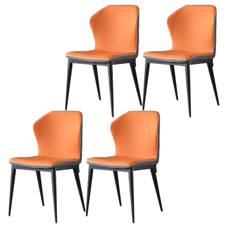 Sillas de comedor sin brazos industriales de cuero PU para cocina