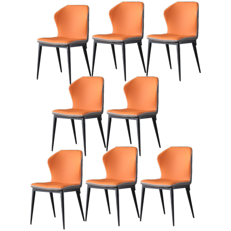Sillas de comedor sin brazos industriales de cuero PU para cocina