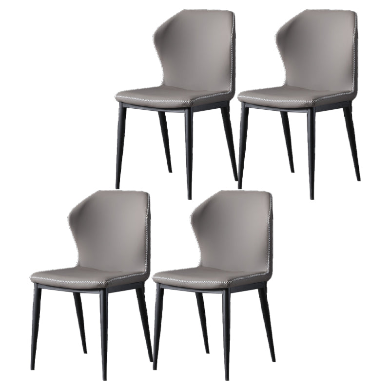 Sillas de comedor sin brazos industriales de cuero PU para cocina