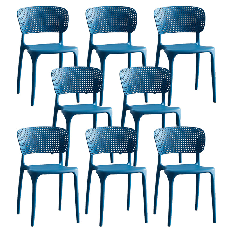 Sedia laterale moderna in plastica per interni in plastica aperta sedia da pranzo